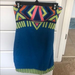 Mara Hoffman strapless Aztec dress
